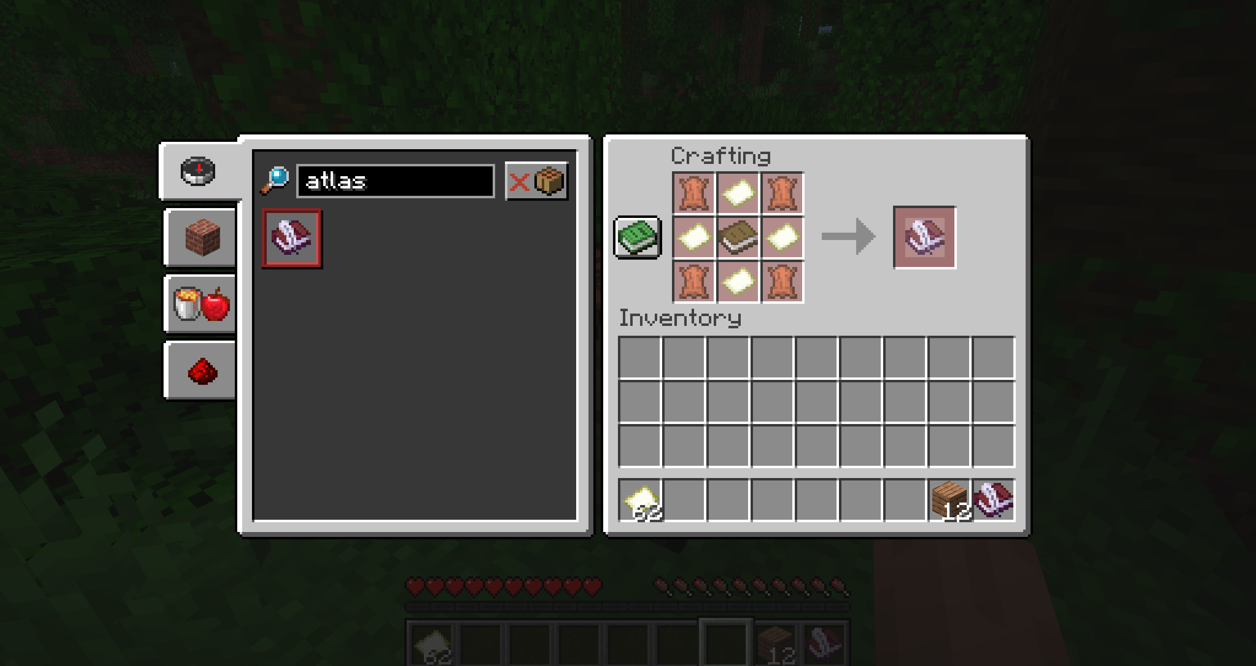 Crafting recipe for Atlas in Minecraft