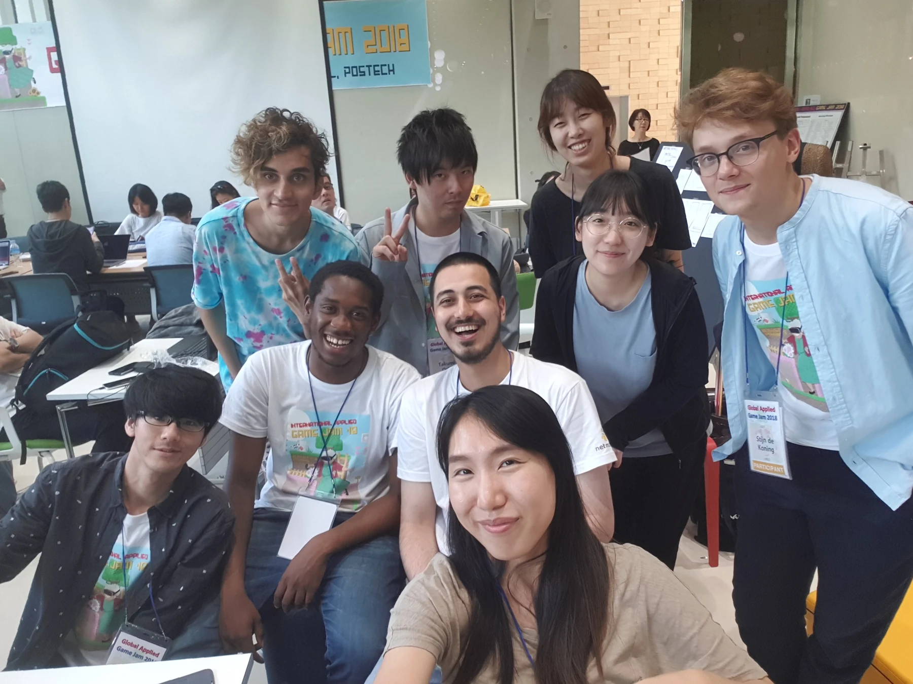 Group photo at the game jam at POSTECH in South Korea